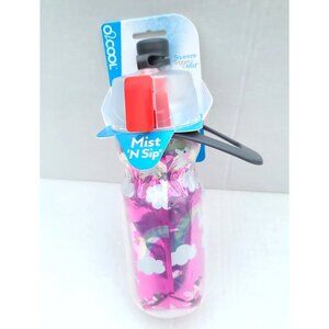 O2cool Mist 'n Sip Misting Water Bottle 12oz BPA Free Insulated Pink Unicorn NEW